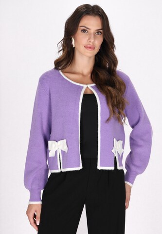 Cardigan faina en violet : devant