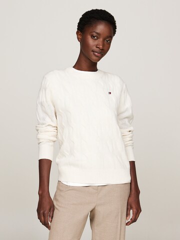 Pull-over TOMMY HILFIGER en blanc : devant