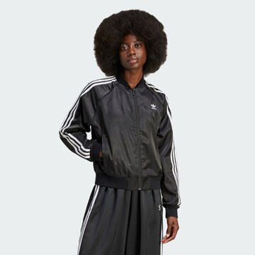 ADIDAS ORIGINALS Übergangsjacke in Schwarz: predná strana