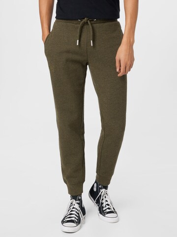 Superdry Tapered Trousers in Green: front