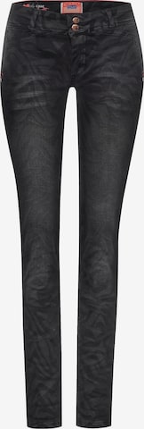 STREET ONE Skinny Jeans in Zwart: voorkant