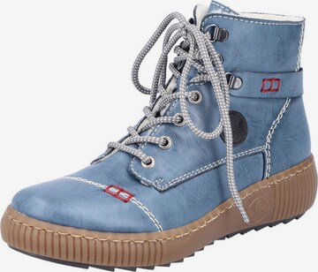 Bottines à lacets Rieker en bleu : devant