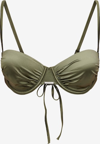 Calvin Klein SwimwearBalkonet Bikini gornji dio - zelena boja: prednji dio