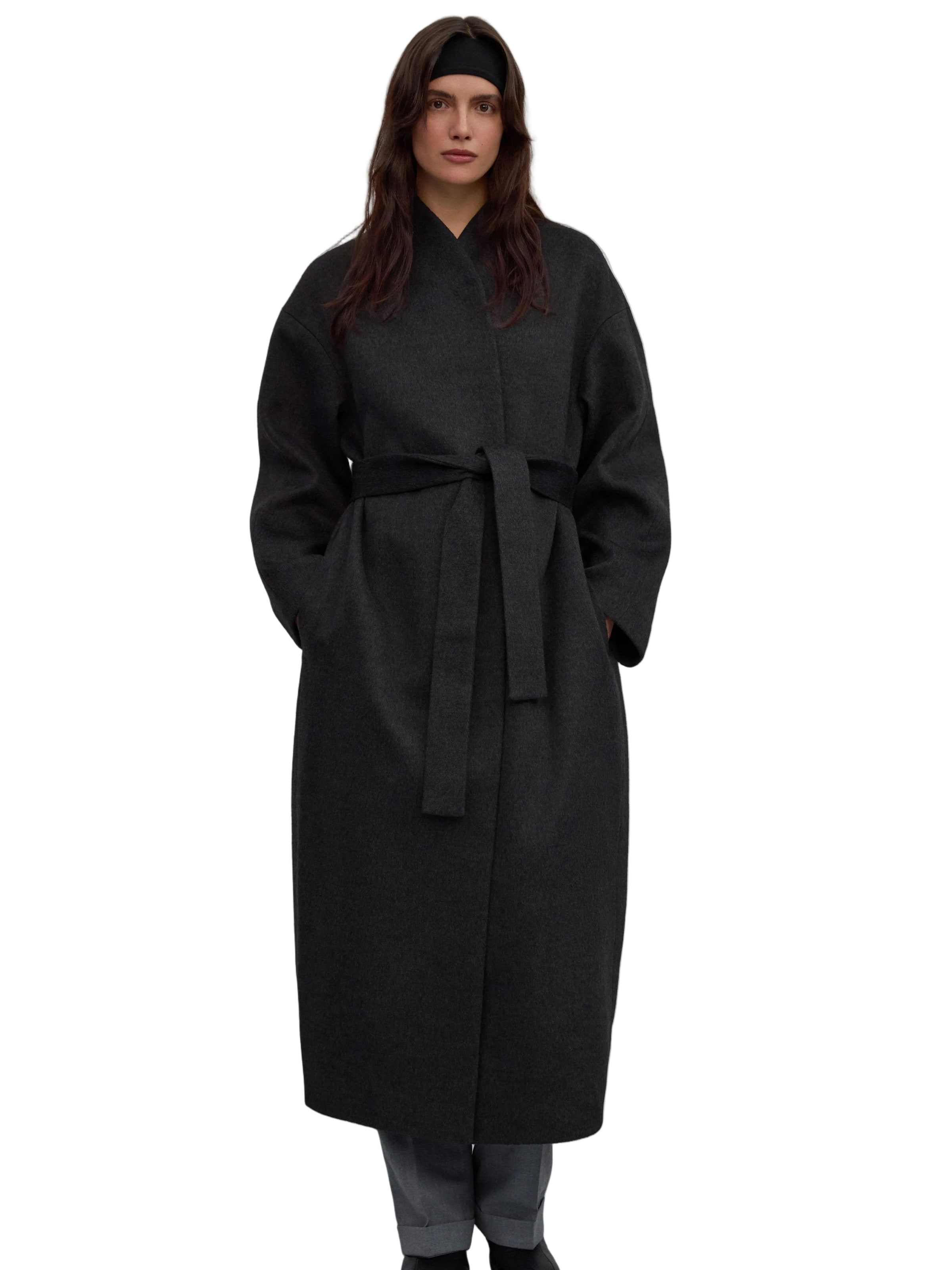 Cappotto di mezza stagione '475' di Estro in grigio: frontale