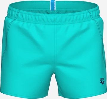 Pantaloncini sportivi da bagno 'FUNDAMENTALS X' di ARENA in verde: frontale