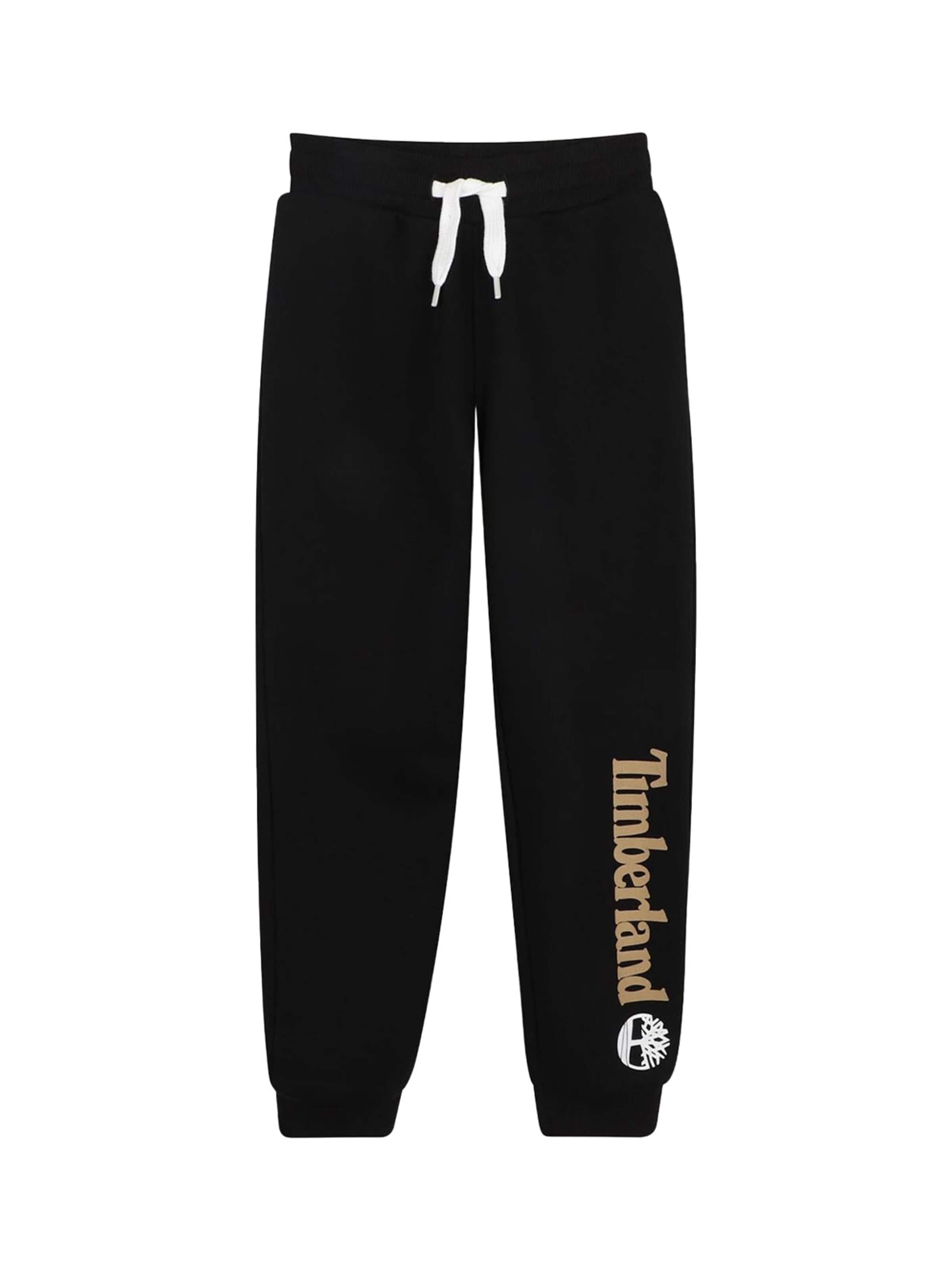 TIMBERLAND - regular Pantalón 'Pantalone felpa nero per bambino' en negro: frente