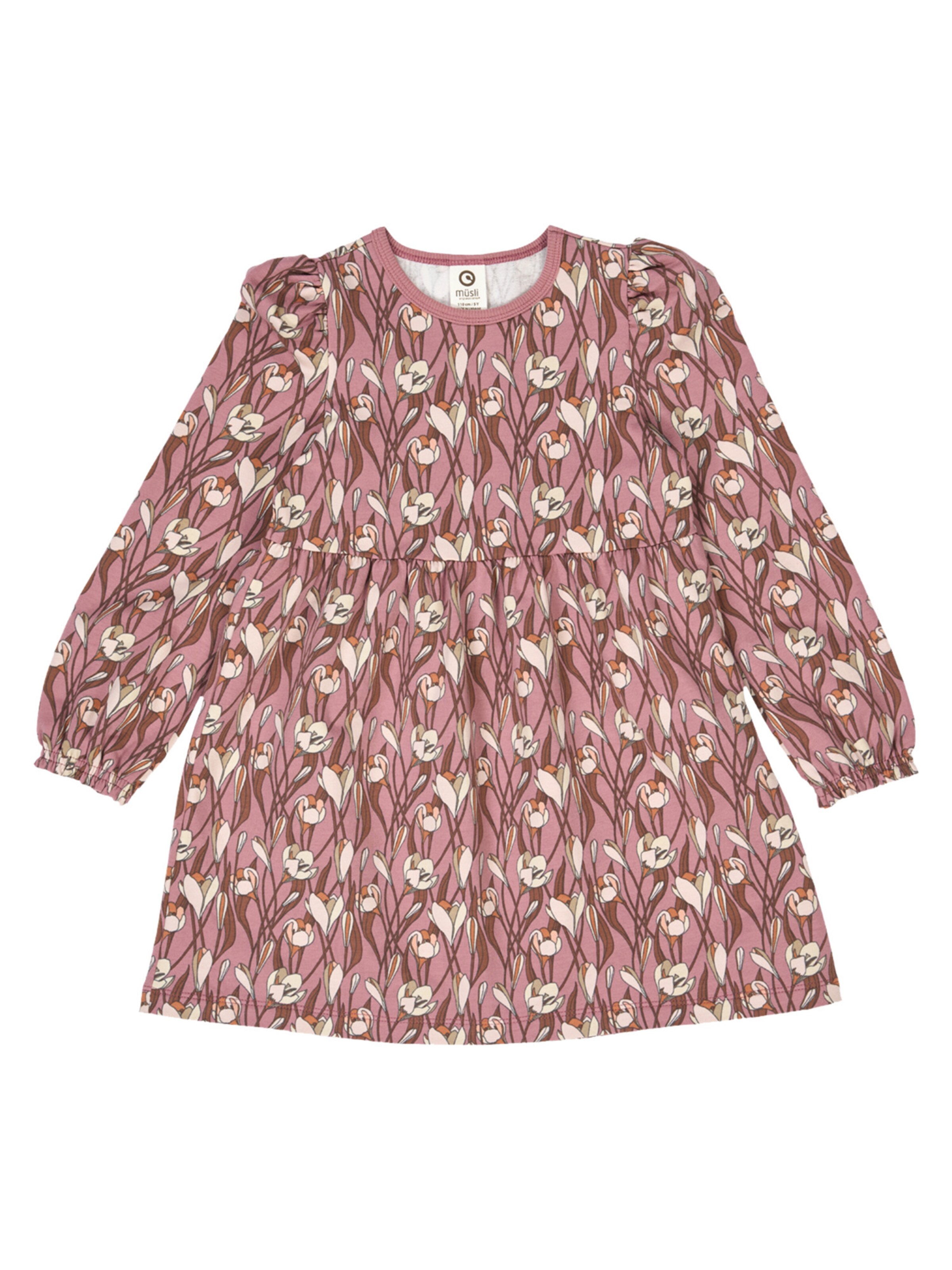 Müsli by GREEN COTTON Jurk in Roze: voorkant