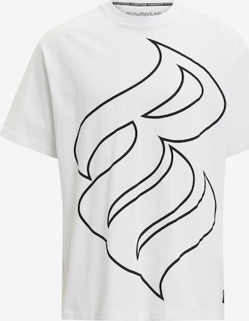 ROCAWEAR Футболка в Белый: спереди