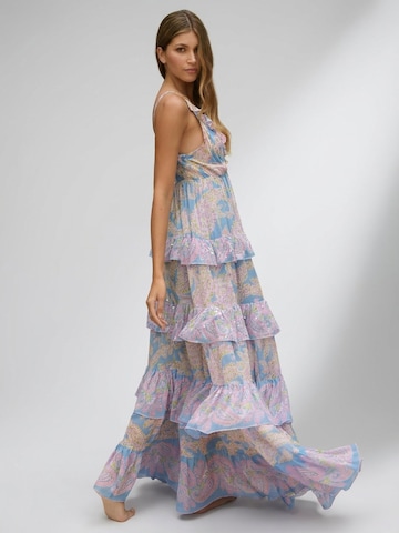 Miss June Dress 'Robe Longue Yolanda' in Blue: front