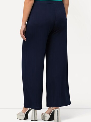 Ulla Popken Wide leg Broek 'Marlene' in Blauw
