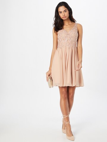 Robe de cocktail Laona en beige