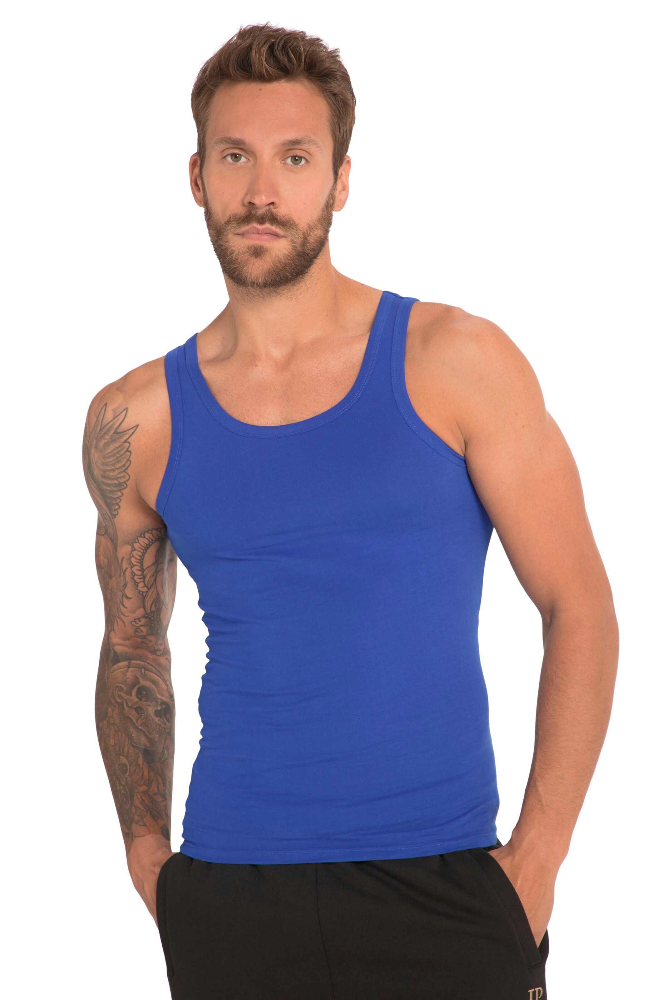 JP1880 Unterhemd in Blau: Vorderseite