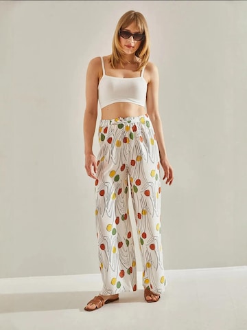 Wide leg Pantaloni di Bianco Lucci in bianco