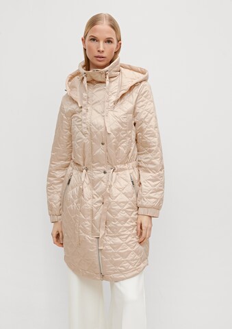 COMMA Between-Seasons Coat in Beige: front