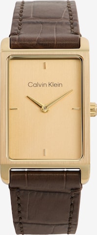 Calvin Klein Аналогов часовник 'Dapper' в кафяво: отпред