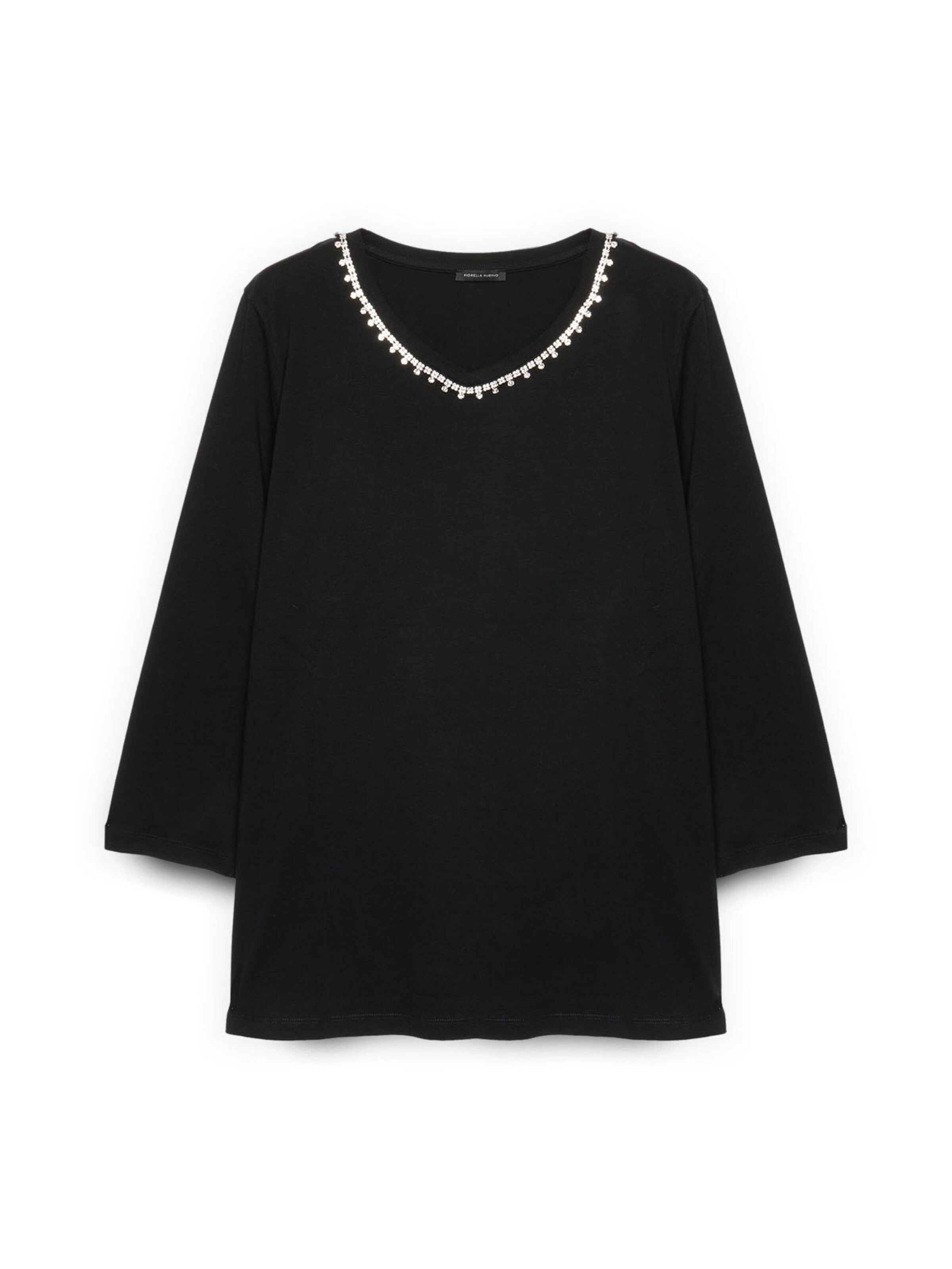 Maglietta di Fiorella Rubino in nero: frontale
