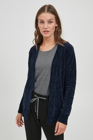Oxmo Gebreid vest 'Elisabet Knit' in Blauw: voorkant