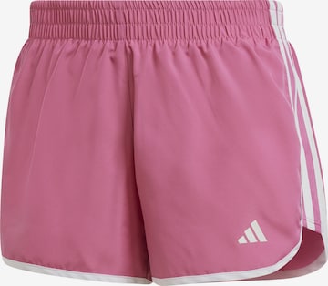 ADIDAS PERFORMANCE Regular Workout Pants 'Marathon 20' in Pink: front