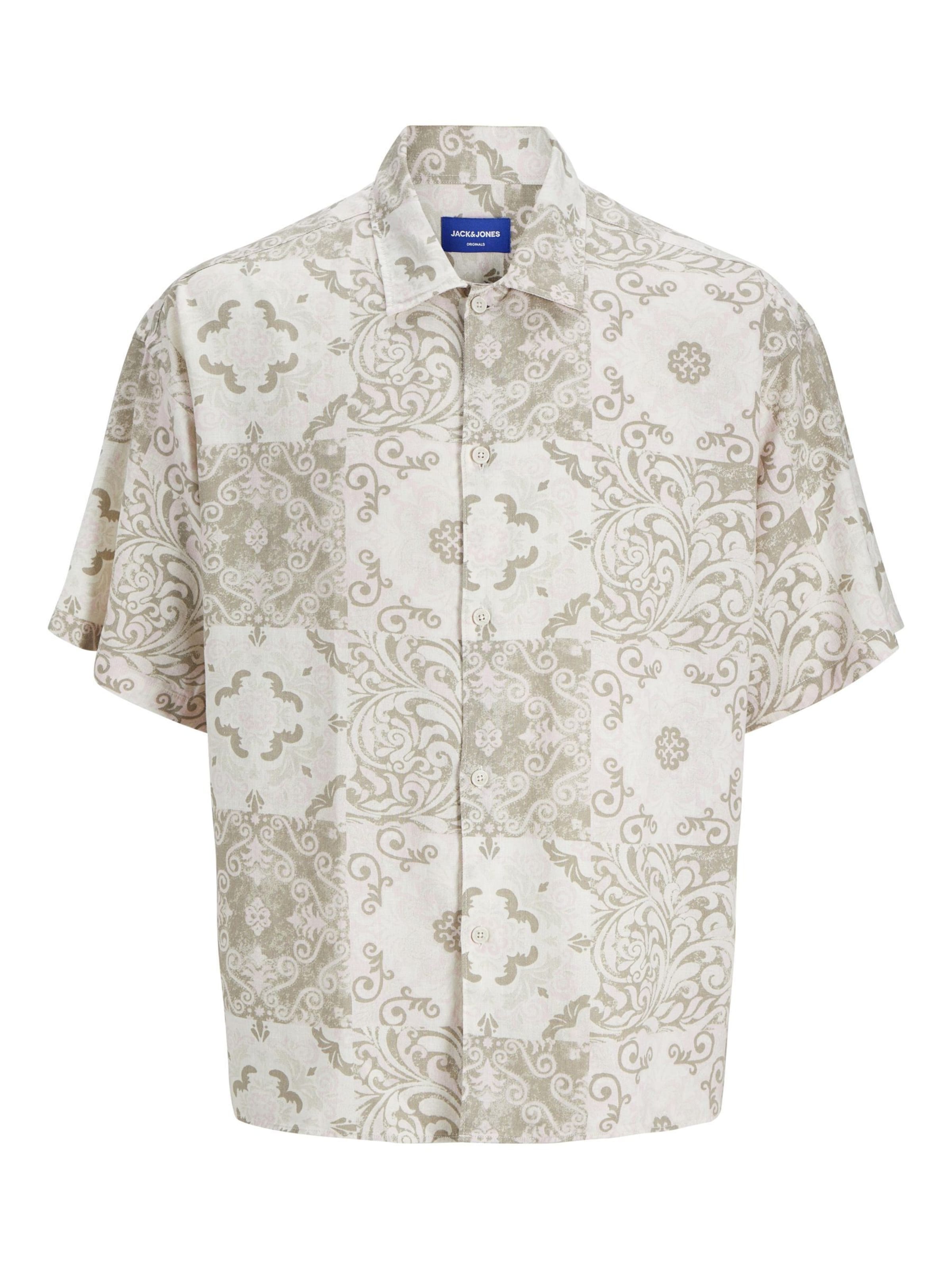 JACK & JONES Классический крой Рубашка 'JORHYDRA' в Бежевый: спереди