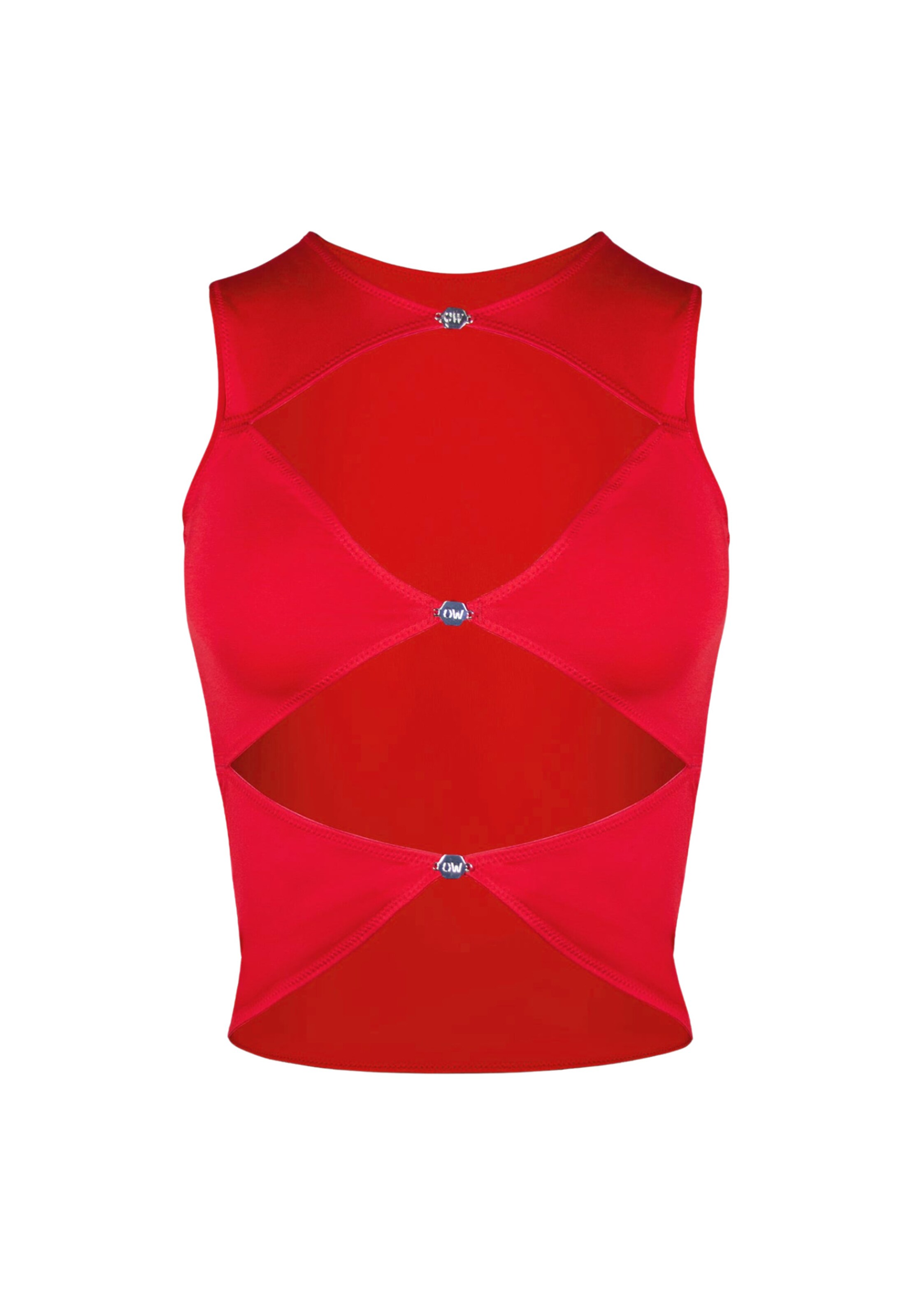 OW Collection Top 'Chiara' in Rot: Vorderseite
