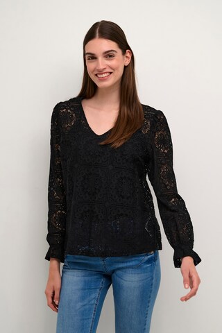 Chemisier 'Tiley' Cream en noir : devant