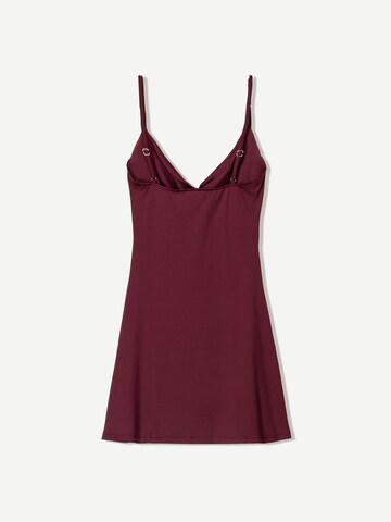 Bershka Obleka | rdeča barva