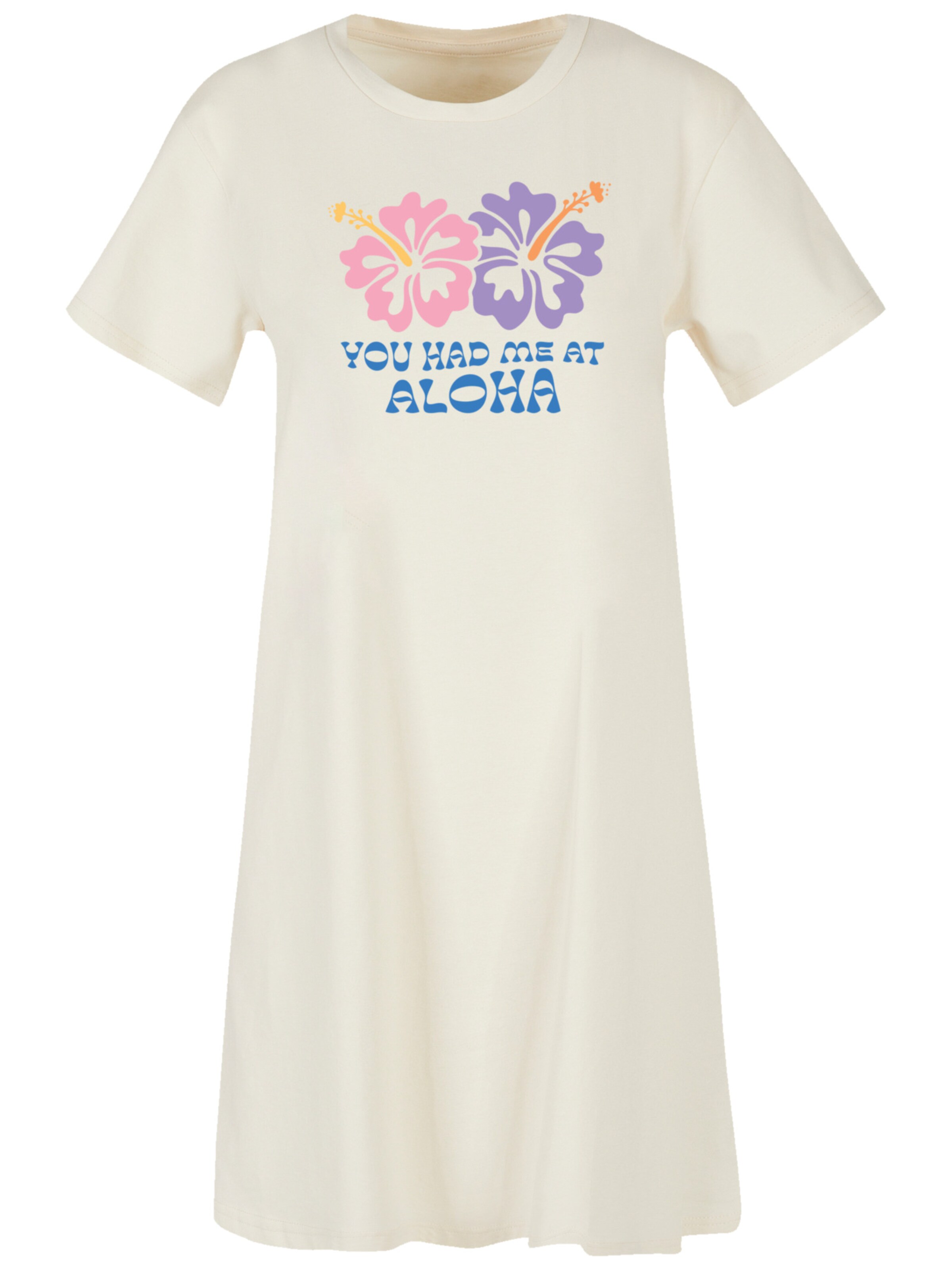 Robe 'You Had Me At Aloha' F4NT4STIC en beige : devant