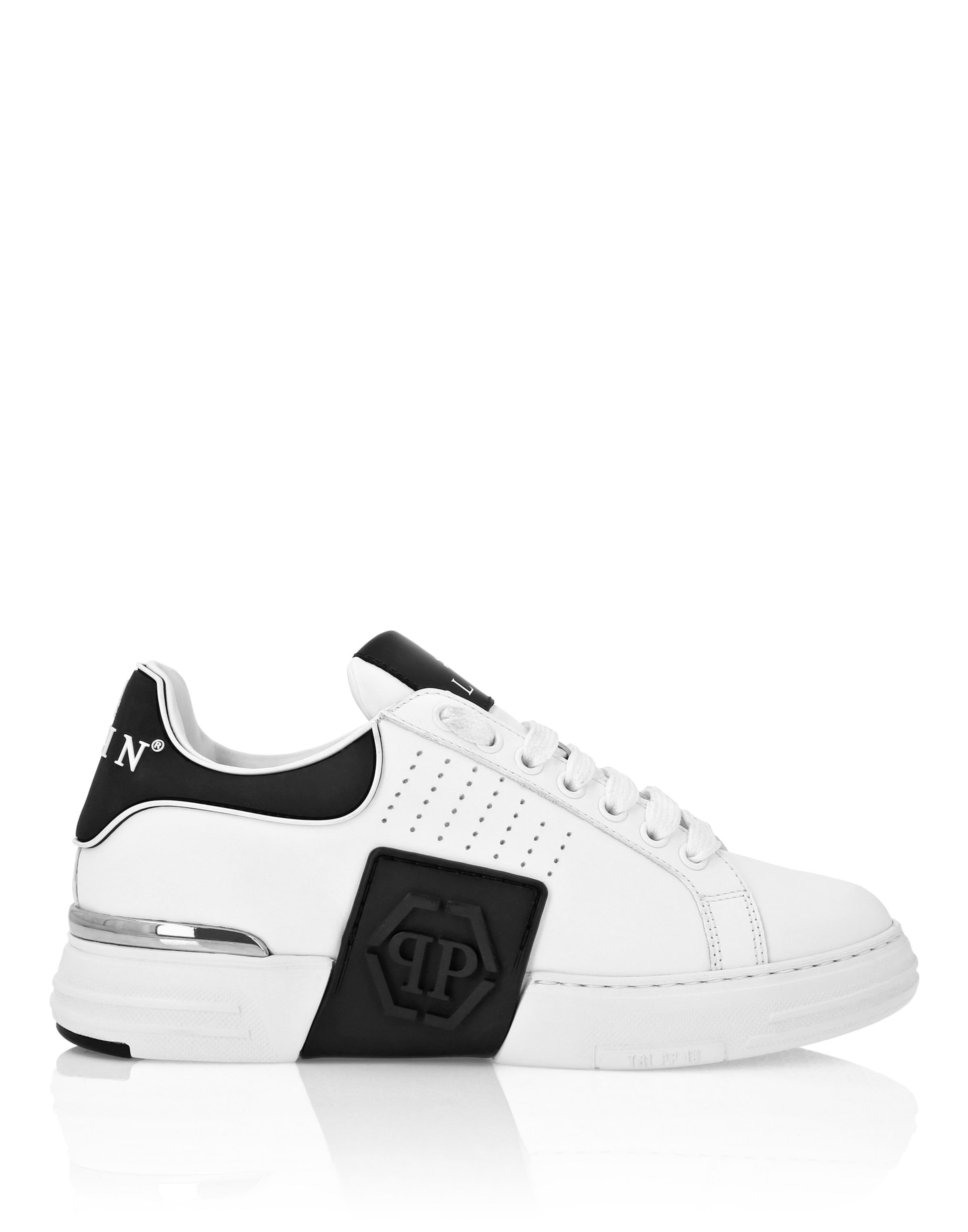 Philipp Plein - Zapatillas deportivas bajas en blanco: frente