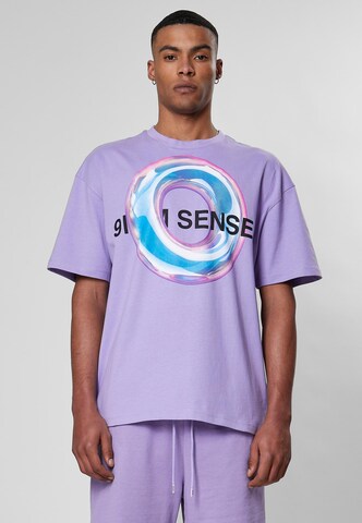 9N1M SENSE T-Shirt 'Chrome Halo' in Lila: Vorderseite