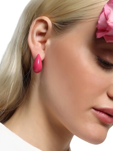 Boucles d'oreilles 'Nonie' SOHI en rose : devant