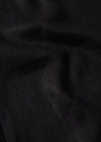 MANGO Szeroka nogawka Spodnie w kant 'Lote' w kolorze czarny