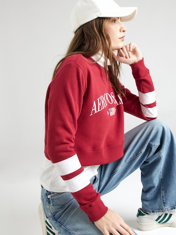 AÉROPOSTALE - Sweatshirt 'USA'' em vermelho