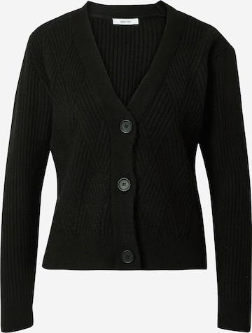 ABOUT YOU Gebreid vest 'Elisabeth Cardigan' in Zwart: voorkant