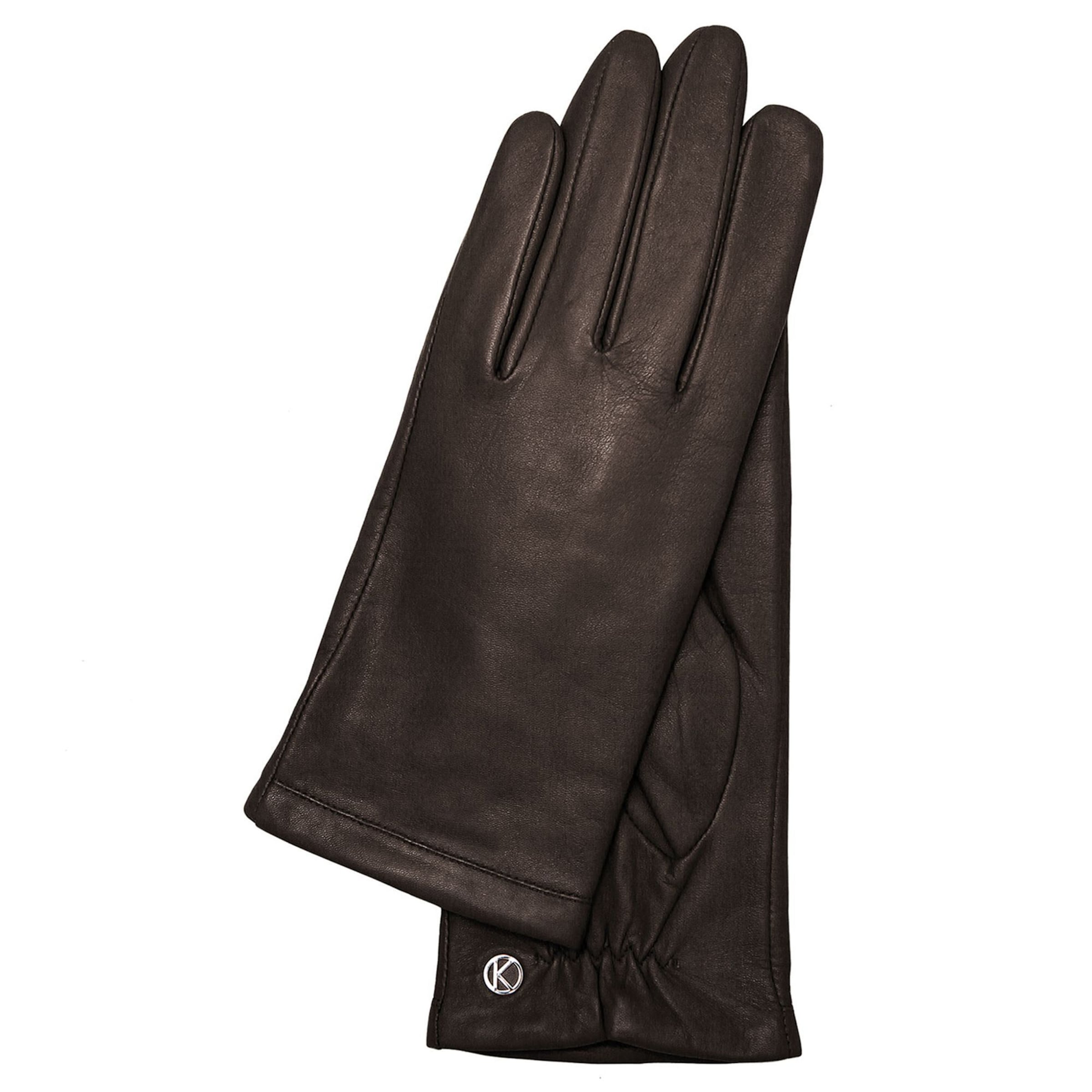 KESSLER Full finger gloves 'Chelsea' in Brown: front