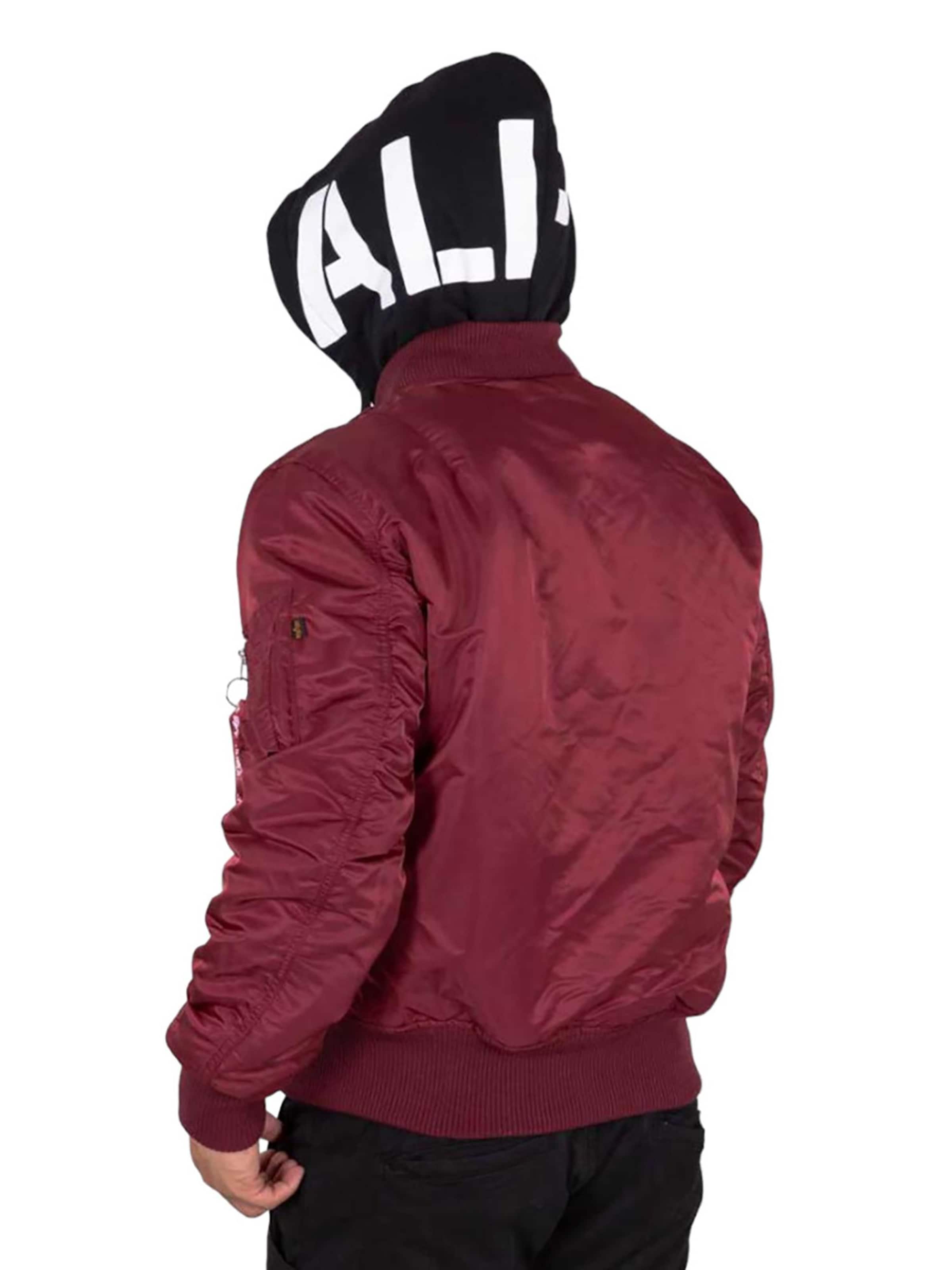 ALPHA INDUSTRIES Between-Season Jacket 'MA-1 ZHP' in Red
