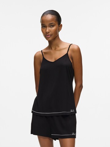 Karl Lagerfeld Kratke hlače za spanje | črna barva: sprednja stran