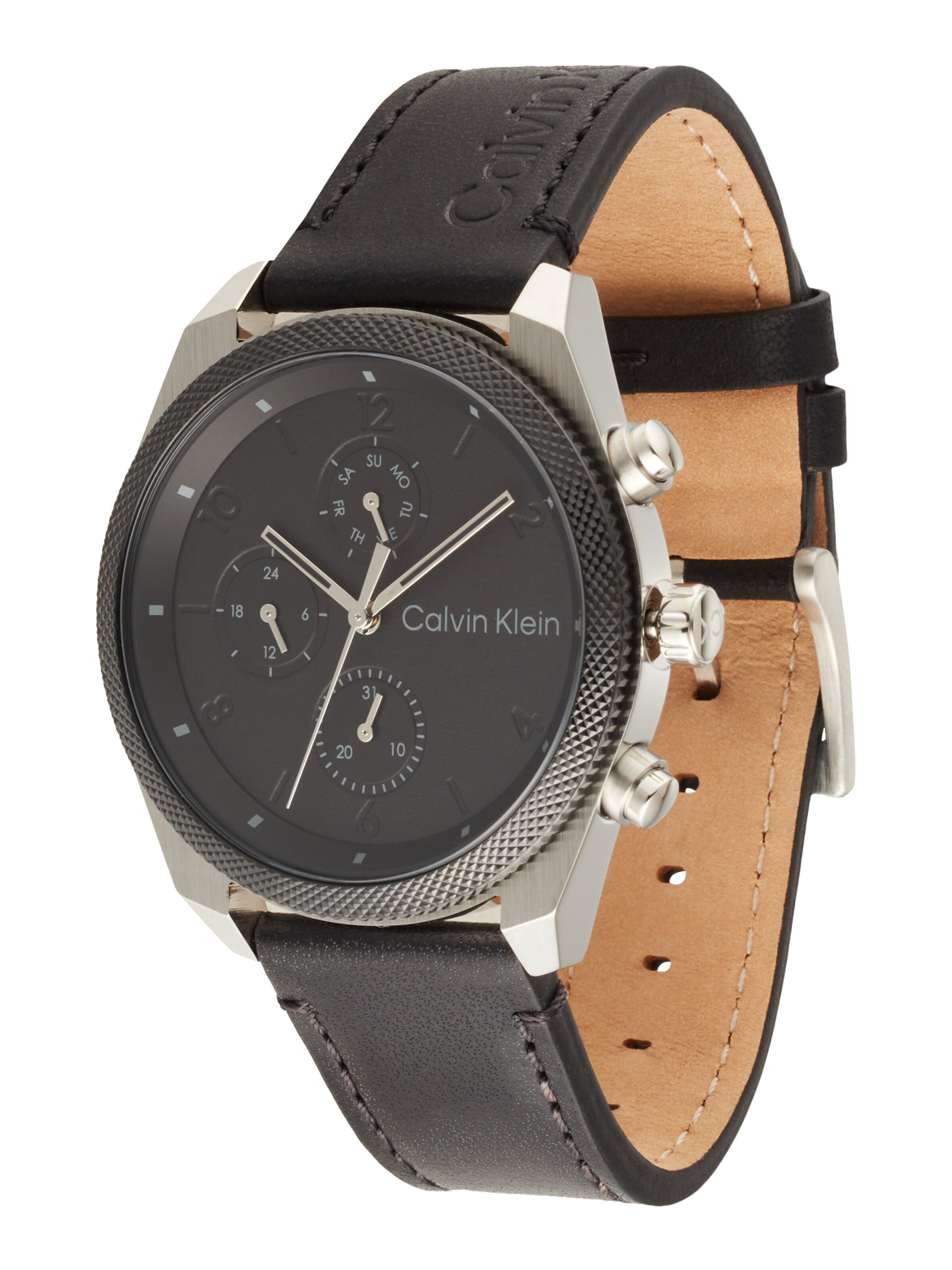 Calvin Klein Αναλογικό ρολόι σε μαύρο: μπροστά