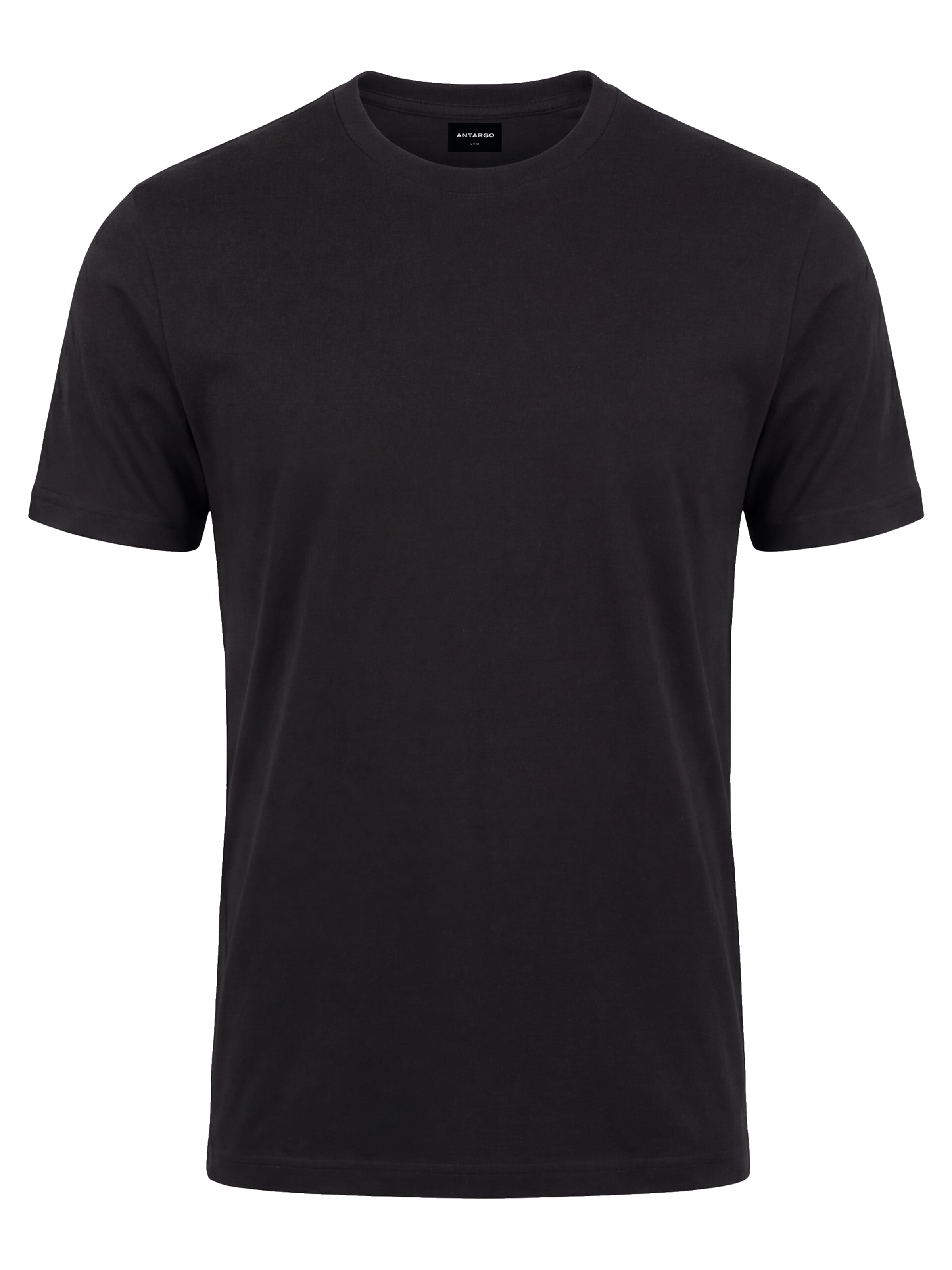 Antargo Shirt 'Basic T-Shirt'‌‌‌‌‌‌ in Schwarz: Vorderseite