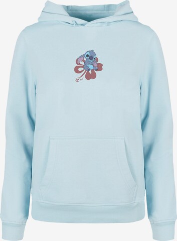 ABSOLUTE CULT Sweatshirt 'Lilo and Stitch - Sitting On Flower' in Blau: predná strana