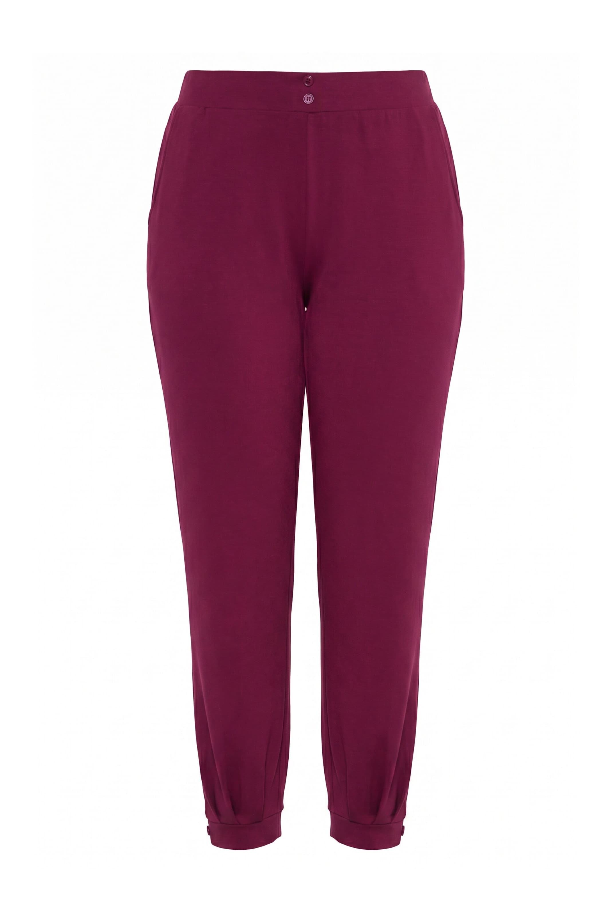 MIAMODA Tapered Broek in Rood: voorkant