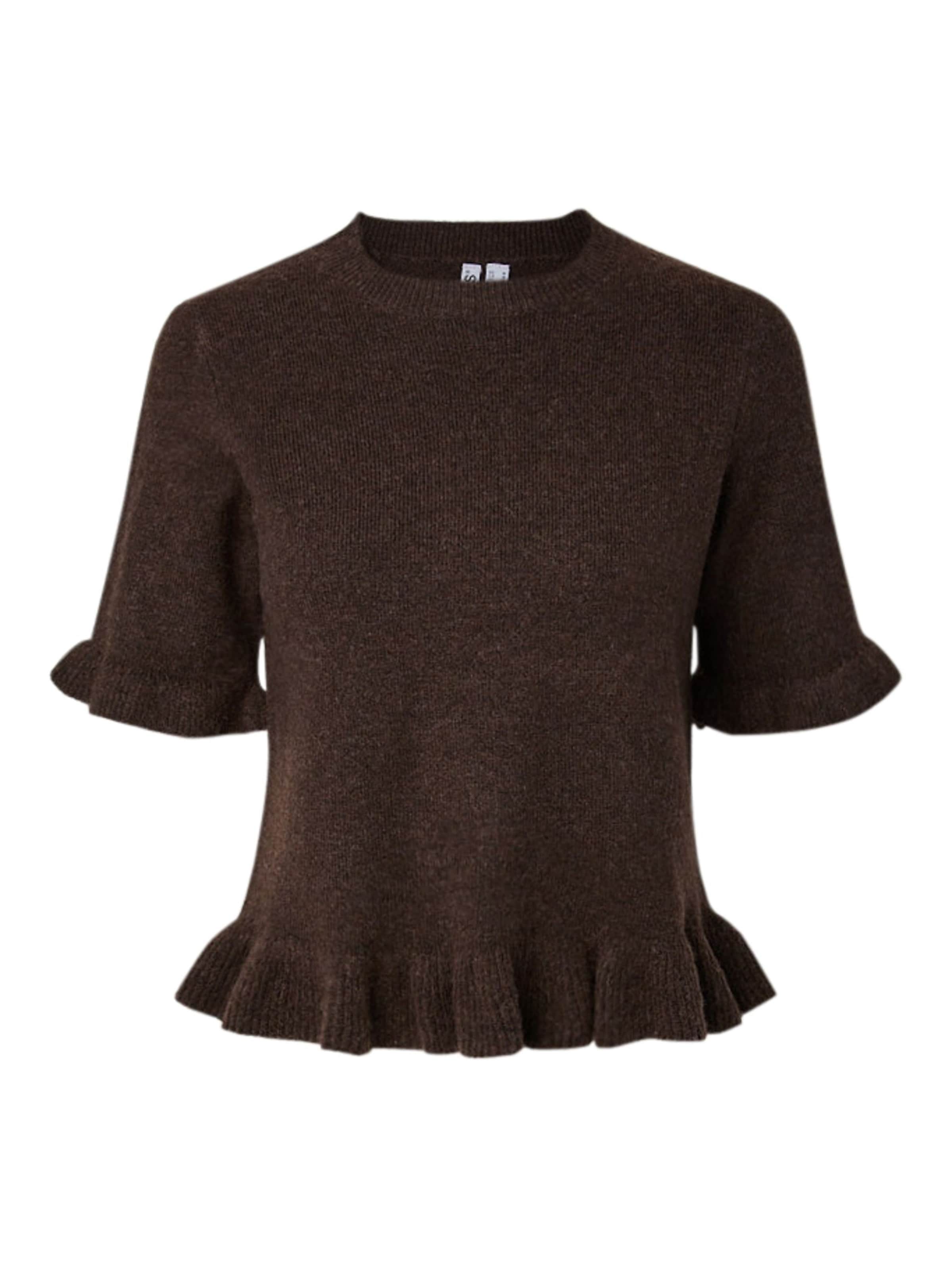 Pullover 'PCSally' di PIECES in marrone: frontale