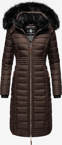 NAVAHOO Winter Coat 'Umay' in Brown: front