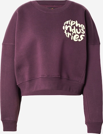 purpurinė ALPHA INDUSTRIES Megztinis be užsegimo: priekis