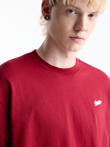 Pull&Bear Shirt in Rood