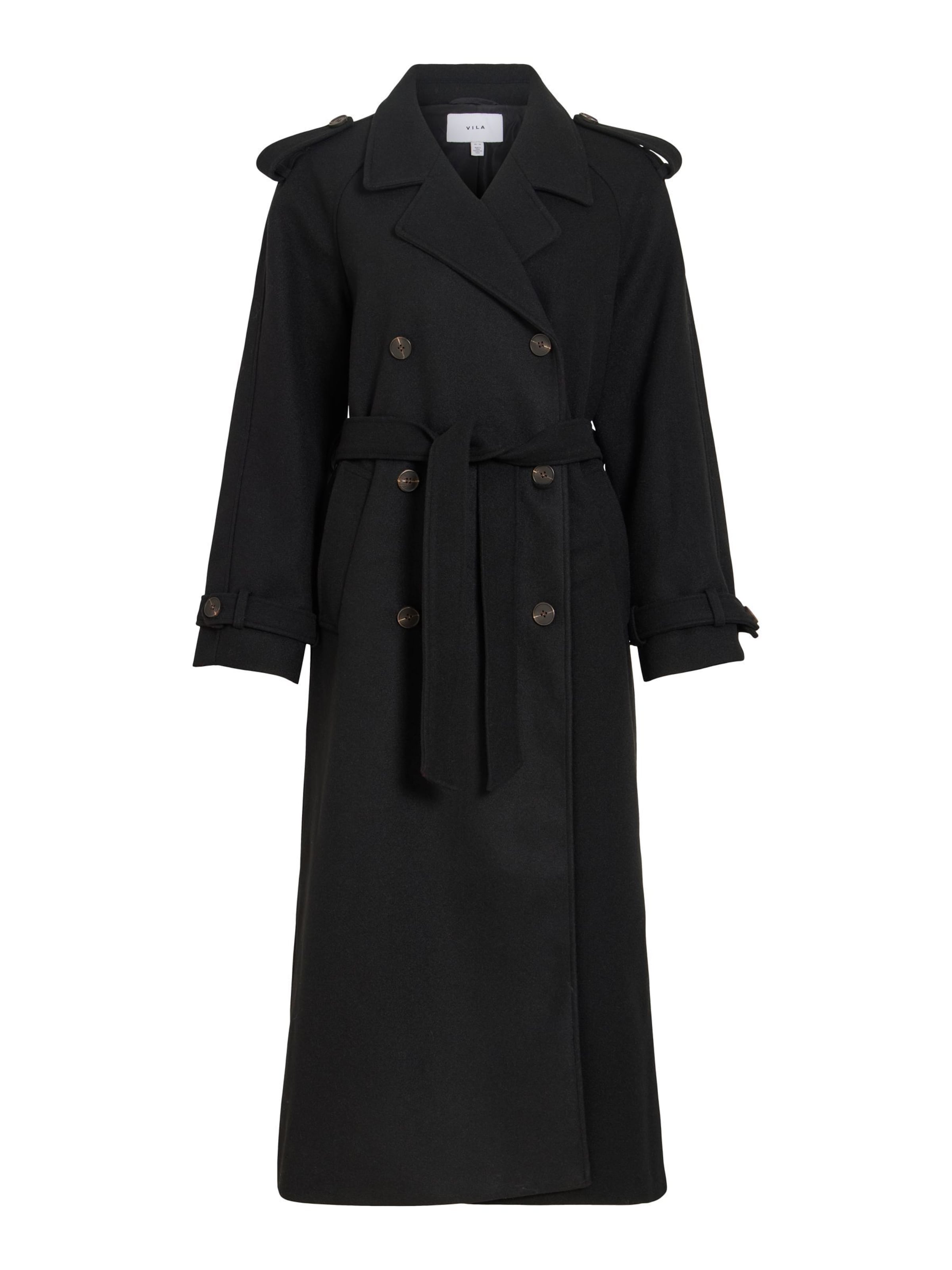 VILA Between-seasons coat 'VISofie' in Black: front