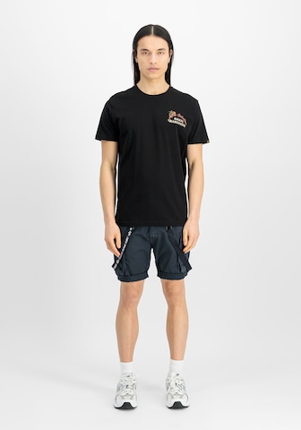 ALPHA INDUSTRIES Футболка 'Naval' в Черный