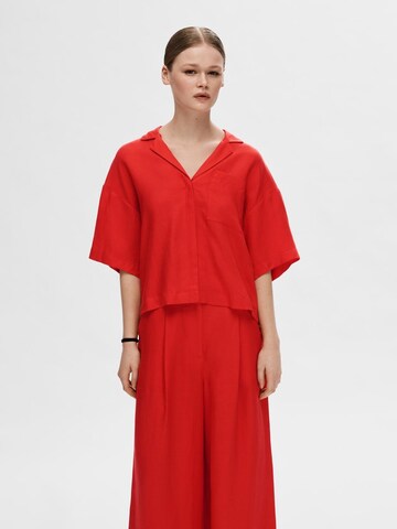 SELECTED FEMME Blouse 'Lyra' in Rood: voorkant