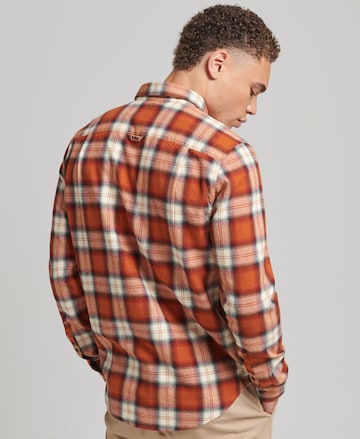 Superdry Regular fit Button Up Shirt 'Vintage Lumberjack' in Orange