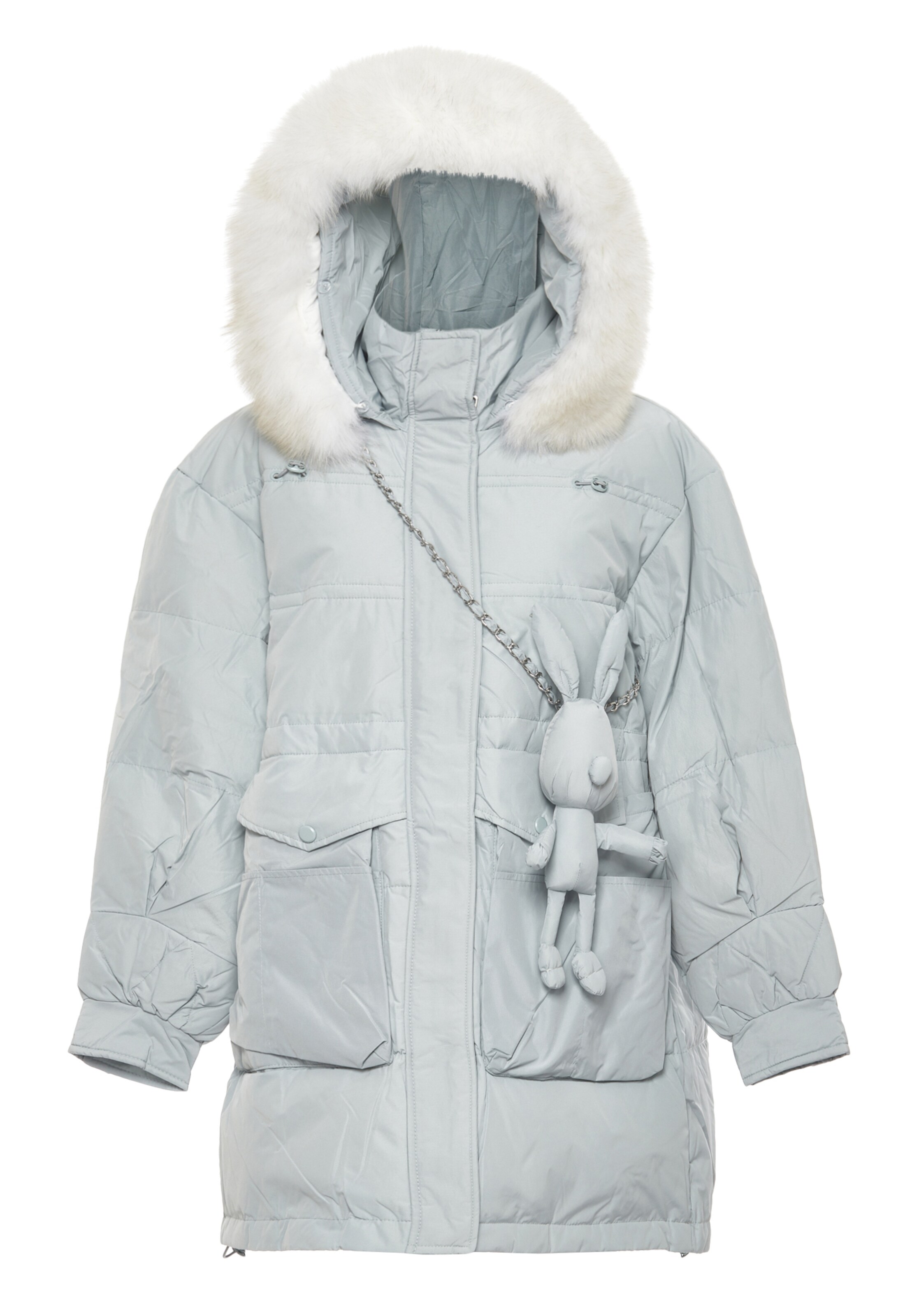 Koosh Chaqueta de invierno en azul pastel / blanco, Vista del producto