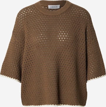 EDITED Футболка 'Ashley' в Коричневый: спереди
